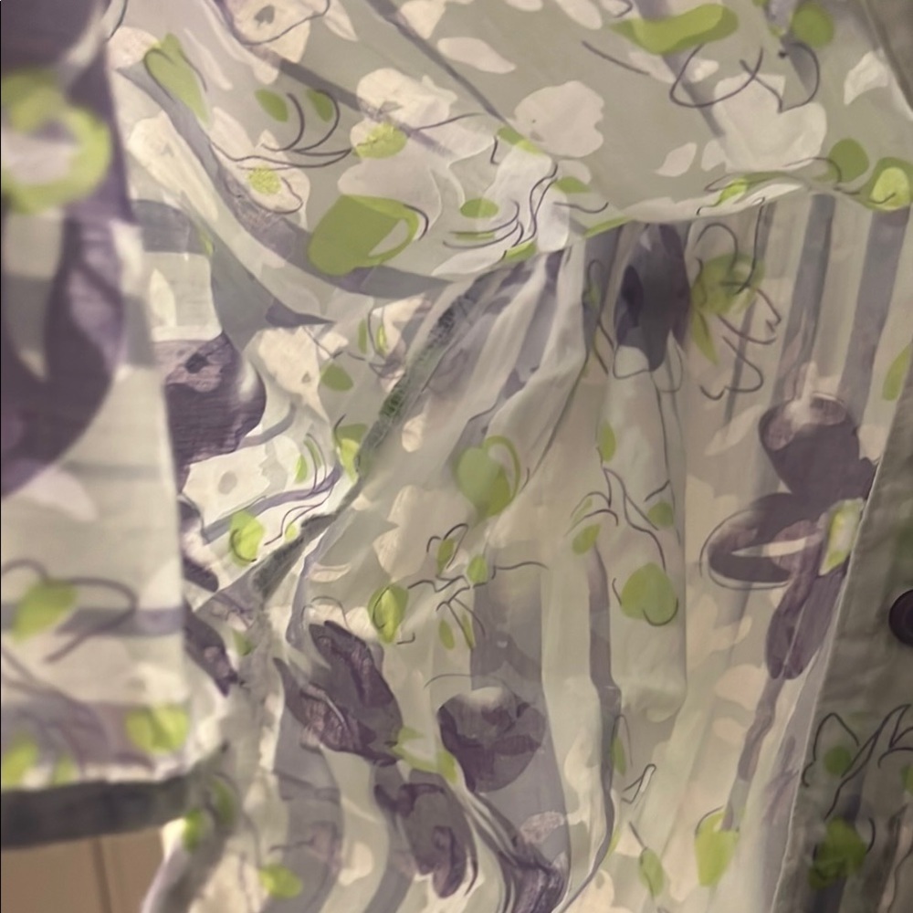 Joanna Purple and Green Casual Button Down Shirt - Picture 13 of 15